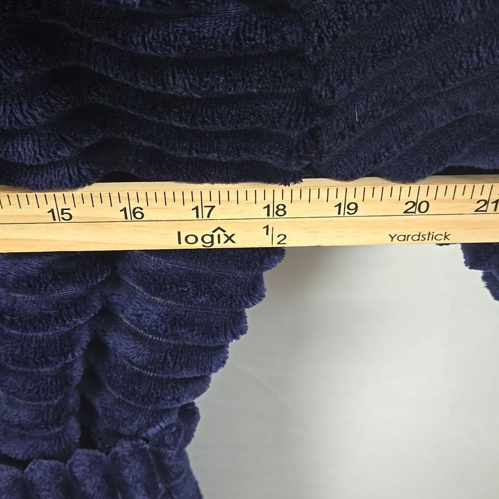 Nine West Sleepwear Women's Navy Blue Plush Belted Lounge Robe Sz S/P - Picture 8 of 10
